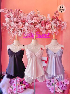 NGỦ ĐÙI LỤA XẾP LY- NGỦ BỘ LỤA LADY SWEET CAO CẤP